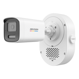 Cámara Bala IP Hikvision DS-2CD1T47G3-LIUF/LSRB de 4MPX/4MM/Dual Light 50M (164 FT) IR + Luz Blanca/Bocina + Micrófono Integrados/Luz Estroboscópica Rojo-Azul/Acusense Lite/IP67/WDR 120DB/PoE/Micro SD