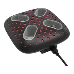 Base Cargador Balam Rush BR-943635 Para Controles / 4 Baterias Xbox One Y Series / Litio / 1400MAH / 10 A 15HRS Tiempo De Uso / Negro