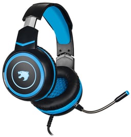 Diadema audífono con micrófono, gamer, Yaguaret HGQUIMERAYGT, 3.5mm/20-20kHz/2m/alambrico/USB/color negro-azul