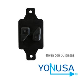 Aislador de Paso Premium Yonusa AIS01 para Cercas Electrificadas/Bolsa con 50 Piezas/Color Negro