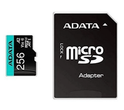 Memoria MicroSDXC 256GB Flash Adata Premier Pro Clase 10 con Adaptador, AUSDX256GUI3V30SA2-RA1