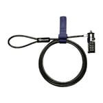 Candado de Combinacion Para Laptop Getttech QLL-001 1.2 Metros, Negro