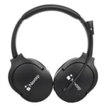 Diadema audífono con micrófono inalámbrica Nextep NE-424 Bluetooth color negro, recargable
