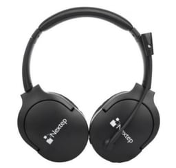 Diadema audífono con micrófono inalámbrica Nextep NE-424 Bluetooth color negro, recargable