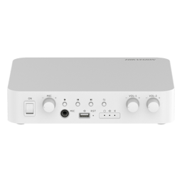 Amplificador de Audio Hikvision DS-QAE1A80G1-VBST Compatible con Spotify/Bluetooth 5.0/2 Canales/40W por Canal/100V COM x2/Música Ambiental