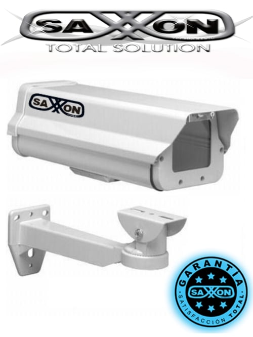 Gabinete Para Camara Tipo Bala Saxxon HO605&BR205 Color Blanco Incluye Brazo Soporte