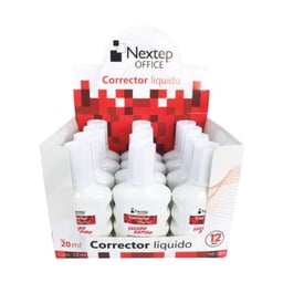 Caja Con 12 Piezas de Correctores Líquido Nextep NE-069 de 20 ml Cada Botella