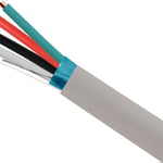 Bobina de Cable de Alarma Vertical Cable, Solido, Blindado, 22AWG, 4 Conductores, 152 MTS, Gris, 210-224SO/S/5GY