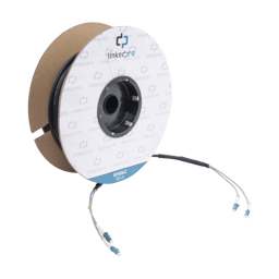 Carrete de Fibra Optica Monomodo Linkedpro EF-50-LC con Conectores LC-LC Duplex, Reforzada con Kevlar, 50 Metros