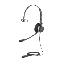 Diadema Mono C/Microfono Alambricos Jabra BIZ 2300/Conexion QD/Color Negro/Brazo Articulado con Giro de 360º/2303-820-105