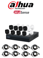 Kit de 8 Canales Dahua KITXVR1B08- I+8-B2A21 2MP/ con SMD Plus/ 1080Lite Wizsense/ H.265+