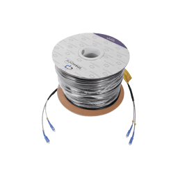 Carrete De 300metros Fibra Óptica Monomodo con Conectores Sc-Sc Dúplex / Reforzada Con Kevlar, Ef-300-Sc