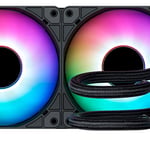 Enfriamiento Liquido Naceb NA-0615 Glaciar 240, 2X 120MM, 800-2800RPM, RGB, Negro