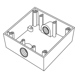 Caja de Conexiones Rawelt RC-04-83 de 3/4"/A Prueba de Intemperie/Cuenta con 2 Salidas