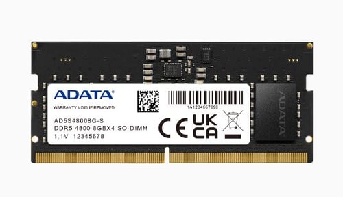 Memoria SODIMM DDR5 32GB 4800MHZ Adata AD5S480032G-S
