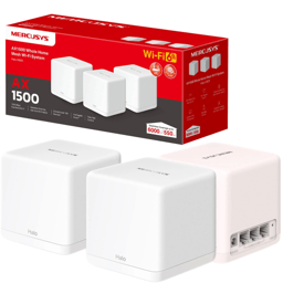 Paquete de 3 Extensores Router Mercusys Halo H60X(3-Pack)/WIFI 6/Malla/Mesh AX1500/Color Blanco