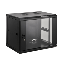 Gabinete Mural De 19" Intellinet 712071 9U / Ensamblado / 600 mm / 60 Kg / Color Negro