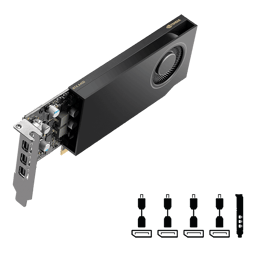 Tarjeta de Video PNY VCNRTXA400ATX-PB Nvidia RTX A400ATX CTLR, 4GB GDDR6/PCI-Express 4.0/DP