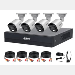 Kit TurboHD Dahua DH-KIT/XVR1B04-I/T/4-B1A21N-U-0280B/BALUN DVR 4 Canales / 4 Camaras / De 2MPX / 2.8MM / Soporta Audio Bidireccional / Vision De 93° / Soporta 4 Canales Mas 1 IP O 5 Canales IP / SMD Plus / Incl Transceptores