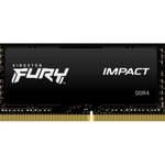 Memoria SODIMM DDR4 8GB 3200MHZ Kingston Fury Impact 8R Non-ECC CL20 XMP, KF432S20IB/8R