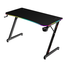 Escritorio Gamer Balam Rush Olympus Spot Glow Pro MRX8000/120X60CM/Iluminacion RGB/Porta Vasos/Gancho Para Audifonos/Color Negro/BR-941372