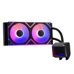 Enfriamiento Liquido XPG LEVANTEII240-BKCWW / ARGB / 2X240MM / Socket Intel LGA 1851 / LGA 1700 / AMD AM5 / Negro