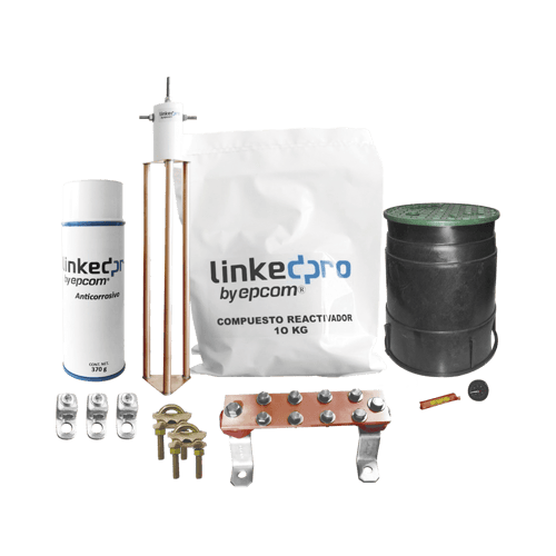 Kit de Puesta a Tierra Linkedpro LP-GROUND30A-KIT Para Proteccion de Hasta 30AMP