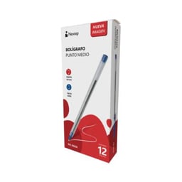 Caja C/12 Piezas Boligrafos Nextep Color Azul/1MM/NE-060A