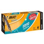 Caja con 12 Piezas Boligrafo Bic Cristal Intenso 1.6 MM Negro, 939687
