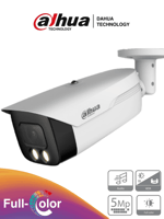 Camara Bullet Dahua Full Color HAC-HFW1509MH-A-LED 5MP/ Lente de 3.6MM/  Microfono Integrado/ Luz Blanca de 50 MTS/ WDR Real de 120 DB/ Color 24/7/ IP67/ Starlight