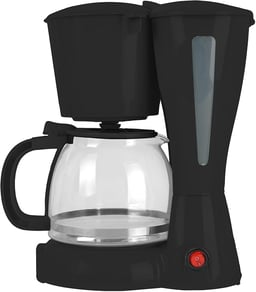 Cafetera MIRATI MBC01N 1.2 L 900W Jarra De Cristal Filtro Lavable NEGRO