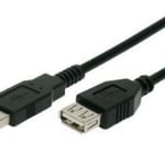 Cable Extension USB 2.0 M-H 1.5 Metros Gigatech CUEXT2-1.5 Negro