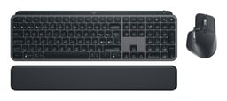 Kit Teclado y Mouse Inalambrico Logitech MX Keys Combo Business Gen 2/Reposamanos/Color Grafito/920-010924