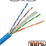 Bobina de Cable UTP CAT6 Saxxon OUTP6COP305B 305 Metros/ Color Azul/ Uso Interior/ Soporta Pruebas de Fluke Test