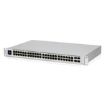 Switch Ubiquiti Unifi USW-48-POE, Capa 2 de 48 Puertos (32 Puertos POE 802.3AF/AT+16 Puertos Gigabit)+ 4 Puertos 1G SFP, 195W, Pantalla Informativa