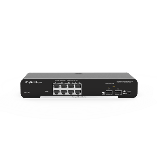 Switch Administrable POE Ruijie RG-NBS3100-8GT2SFP-P 8 Puertos Gigabit POE 802.3AF/AT + 2 SFP Para Fibra 1GB/125W