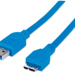 Cable USB 3.0 Macho Tipo "A" a Micro USB "B" Gigatech CU3AMC-0.5 50CM