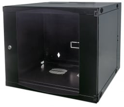 Gabinete MURAL ABATIBLE 19" INTELLINET 713863 12U/FLATPACK/600 MM/30 KG/Color Negro