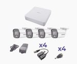Kit ColorVu TurboHD Epcom KESTXLT4BC 1080P Lite/ DVR 4 Canales/ 4 Camaras Bala