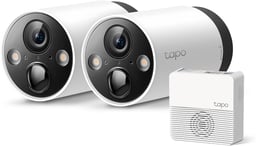 Kit De 2 Cámaras Wifi De Seguridad Tp-Link Tapo C420S2 2K QHD Para Interiores / Exteriores / IP65 / Audio Bidireccional / Visión Nocturna