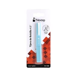 Tijera Nextep Medida NE-130B de Bolsillo 4.5"/En Blíster Individual/Azul