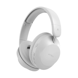 Diadema Audifono C/Microfono Inalambrico Acteck Triton Pro HP636 Over EAR/Bocinas 40 MM, Bluetooth 5.4, Conexion Aux, Cancelacion de Ruido, Mic, Almohadillas de PU, Recargables, Color Blanco. AC-940931