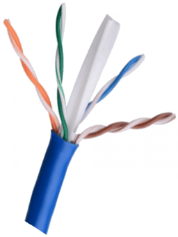 Bobina de Cable UTP CAT6 Saxxon OUTP6CCA305AZ3 4 Pares Color Azul Obscuro Interior 305 Metros