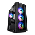 Gabinete Deepcool 16 Matrexx 50-AR-4F/ E-ATX/ Media Torre/ USB/ Cristal Templado/ Negro