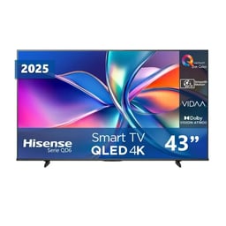 Smart Tv 43" Hisense 43QD6QV / QLED / HDR / 3840x2160p / HDMI – USB / Color Negro