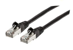 Cable de Red Patch CAT6A RJ45 90CM Intellinet 741521 Color Negro