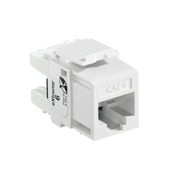 Conector Leviton Cat6 extreme quickport, blanco, 61110-RW6