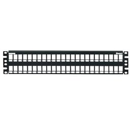 Patch panel modular de 48ptos. Al ras, 2UR Panduit NKPP48FMY