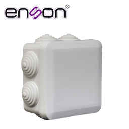 Caja de Conexiones Enson ENS-PCB0909 Fabricada en Plástico ABS Gris/89×89×50MM/IP55/para Conexiones Eléctricas Compactas/Compatible con Glándula ENS-CG20