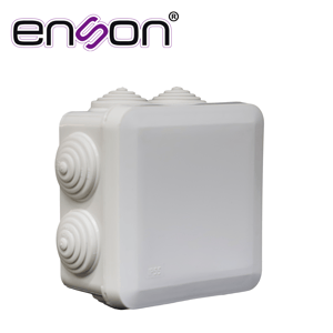 Caja de Conexiones Enson ENS-PCB0909 Fabricada en Plástico ABS Gris/89×89×50MM/IP55/para Conexiones Eléctricas Compactas/Compatible con Glándula ENS-CG20